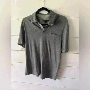 Men’s Banana Republic collared polo shirt, large, gray color, EUC